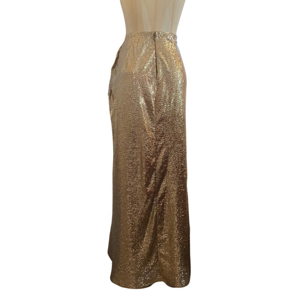 Show Me Your MuMu Wrap Me Up Skirt Tan Gold Confetti Womens Size Large NWT - Picture 3 of 10